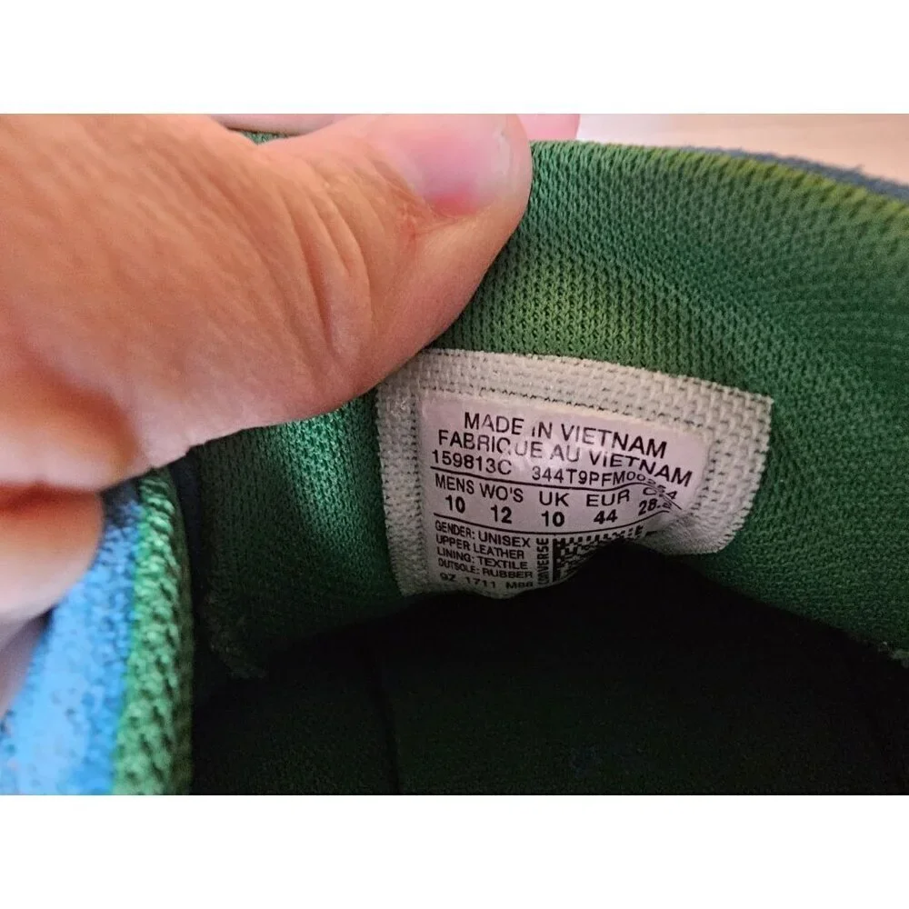 Converse One Star Low Top Pinstripe Unisex Size Men’s 10 Women’s 12 Green Teal